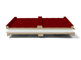 Panel cubierta Rojo-blanco