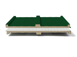 Panel cubierta Verde navarra-blanco