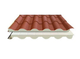 Panel teja Rojo coppo-blanco